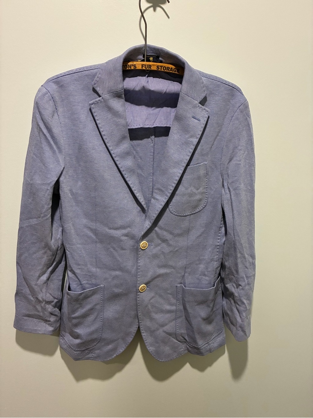 Massimo Dutti Light Blue Cotton Blend Sport Coat Blazer Size 48